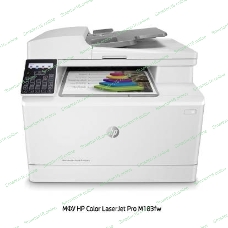 МФУ лазерное HP Color LaserJet Pro M183fw (7KW56A), A4, цветной, печ. до 16 стр/мин., скан. до 15 стр/мин. (ч/б) 8 стр/мин. (цвет), 600 x 600 dpi (печать) 1200x1200dpi (скан.), USB, RJ-45, Wi-Fi, Air Print, Mopria