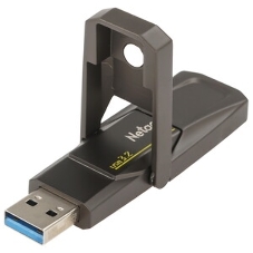 Флешка USB Netac US5 (NT03US5C-128G-32TA), 128Gb, USB 3.2/TypeC, 550/500, черный