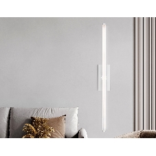 Настенный светодиодный светильник Ambrella light FL6111 WH белый 9W 3000K-6400K 410*45*80