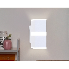 Настенный светодиодный светильник с акрилом Ambrella light FW189 SWH белый песок LED 4200K 12W 140*60*80