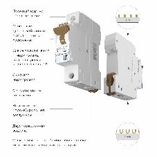 Автоматический выключатель Werkel 1P 63 A C 4,5 кА W901P634