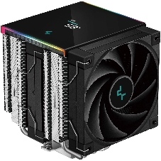 Кулер для процессора DEEPCOOL AK620 DIGITAL SE LGA20XX/1700/1200/115X/AM5/AM4 (9шт/кор, TDP 260W, PWM, DUAL Fan 120мм, 6 тепл. трубок, ARGb, черный) RET (R-AK620-BKADMN-GJD)