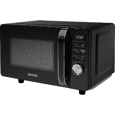 Микроволновая печь Gorenje MO20S4BC черный, 20 л, 700 Вт, переключатели - кнопки, поворотный механизм