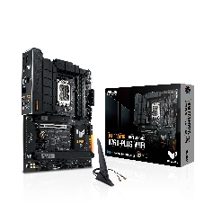 Материнская плата ASUS TUF GAMING B760-PLUS WIFI, LGA 1700, Intel B760, 4xDDR5, 4xSATA, 3xM.2, 1xPCI-E 5.0 x16, 1xPCI-E 3.0 x4, 1xUSB-A 3.2 Gen 2, 3xUSB-A 3.2 Gen 1, 1xUSB-C 3.2 Gen 2x2, 1x2.5Gb LAN, 5x3.5 мм, 7.1, Wi-Fi 6, Bluetooth 5.2, Standard-ATX