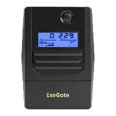 ИБП ExeGate Smart LB-600.LCD.AVR.4C13 (600VA/360W, LCD, AVR, 4*C13, батарея 12V 7.2Ah, Black)