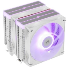 Кулер для процессора DEEPCOOL AG620 WH ARGb V2 LGA20XX/1700/1200/115X/AM5/AM4 (9шт/кор, TDP 260W, PWM, ARGb DUAL Fan 120мм, 6 тепл. трубок, белый) RET