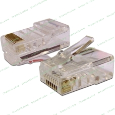 Коннектор RJ45 UTP 8P8C, универсальный, со вставкой, cat.5e, 100 шт.
