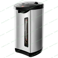 Термопот ЯРОМИР ЯР-1900 Мощность в режиме кипячения 900 Вт. Мощность в режиме поддержания температуры воды 30 Вт. Объем 6 л. Корпус и внутренняя емкость из нерж. стали. Вращение корпуса на основании на 360°. Шкала уровня воды. Световые индикаторы работы. Съемный сетевой шнур электропитания. Съемная крышка для удобства очистки. 3 способа подачи воды: ручной, автоматический, электрический. Функции повторного кипячения и дехлорирования воды. Режим поддержания температуры воды. Защита от перегрева. Блокировка ручной помпы от случайного нажатия. Автоматическое отключение при недостаточном количестве воды. черный.