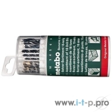 Набор 18 сверел Metabo 627190000 (камень,мет,дер 3-10 мм) пласт.кор
