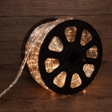 Дюралайт Neon-night LED, свечение с динамикой (3W) - теплый белый, 24 LED/м, бухта 100м