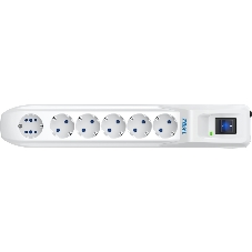 Сетевой фильтр Pilot L GP 6 розеток (5 евро + 1GP) 5 м/Surge protector Pilot L GP 6 sockets (5 Euro + 1GP) 5 m белый