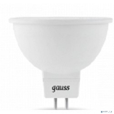Лампа светодиодная Gauss MR16 5Вт 4100К белый GU5.3 530лм 150-265В FROST