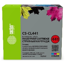 Картридж струйный Cactus CS-CL441 многоцветный (180стр.) для Canon PIXMA MG2140/MG3140