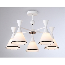 Светильник Ambrella light TR3165/5 WH/BK белый/черный E27/5 max 60W D580*380