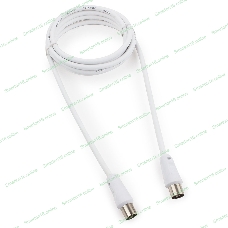Кабель телевизионный Cablexpert CCV-515-W, Coaxial M/F, белый, 1.8м