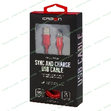 Кабель Crown USB - microUSB CMCU-3072M red