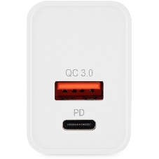 Сетевое зарядное устройство Digma DGW2D 20W 3A+1A (PD+QC) USB-C/USB-A универсальное белый