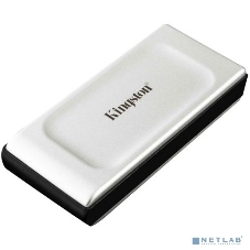 Внешний SSD Kingston XS2000, 2TB, USB 3.2 Gen 2x2 Type-C, R/W 2000/2000, серебристый