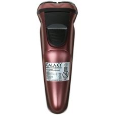 Электробритва Galaxy Line GL 4209, серебряный с черным, роторная, аккумуляторная, 5 Вт, Li-Ion аккумулятор емкостью 600 мА*ч, время непрерывной работы до 1,5 ч, ножи из нержавеющей стали, 3 независимые плавающие головки, возможность промывки бреющего блока, индикатор заряда и работы, встроенный триммер для подравнивания висков, USB зарядка