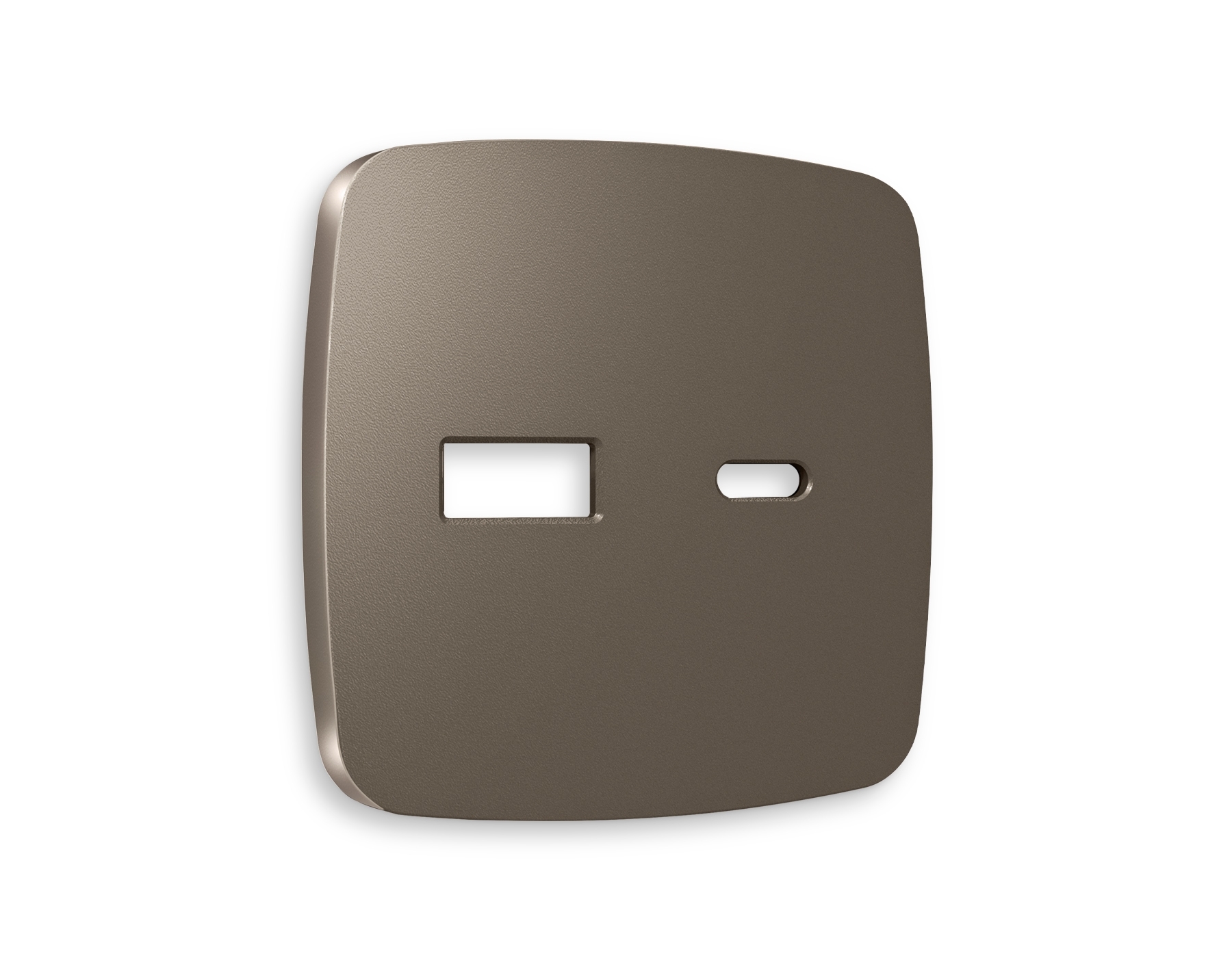 Лицевая панель OMEGA (Темная бронза матовый) для розетки 2USB тип A+C QUANT OP6410