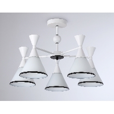 Светильник Ambrella light TR3165/5 WH/BK белый/черный E27/5 max 60W D580*380