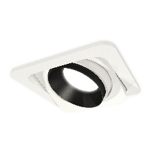 Комплект встраиваемого поворотного светильника Ambrella light XC7658021 SWH/PBK белый песок/черный полированный MR16 GU5.3 (C7658, N7031)