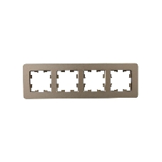 Рамка 4-м РУ-4-1-Бр RE IEK BRITE DECOR Латунь металл. скругл.угол