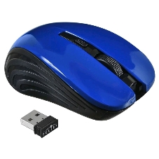 Мышь беспроводная Oklick 545MW черный/синий, 1600 dpi, радиоканал, USB, кнопки - 4