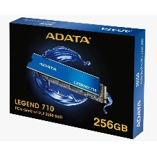 Накопитель SSD ADATA LEGEND 710, 256Gb, PCIe 3.0 x4, M.2 2280, NVMe, R/W 2100/1000, с радиатором