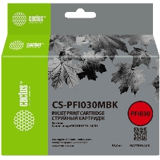 Картридж струйный Cactus CS-PFI030MBK PFI-030MBK черный матовый (55мл) для Canon imagePROGRAF TA-20/30