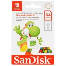 Флеш карта microSD 64GB SanDisk microSDXC Class 10 UHS-I A1 C10 V30 U3 for Nintendo Switch 100MB/s