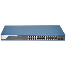 Коммутатор Hikvision DS-3E1326P-EI, 24×100 Мбит/с PoE+ + 2×1 Гбит/с Combo, управляемый