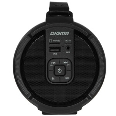 Колонка портативная Digma D-PS1521 черный 16W 2.0 BT 10м 1800mAh