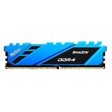 Оперативная память NETAC Shadow, DDR4, 16GB (1x16GB), 3200MHz, CL16, DIMM, с радиаторами, синий