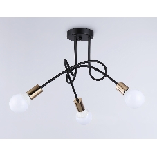 Светильник Ambrella light TR80415/3 BK/GD черный/золото E27/3 max 60W D670*370