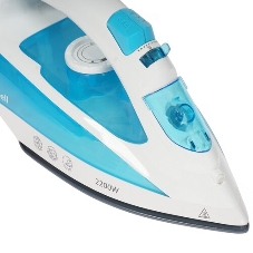 Утюг Maxwell MW-3055B белый/голубой, 2200 Вт, 30 г/мин, 100 г/мин, 280 мл