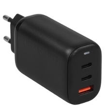 Сетевое зарядное устройство MORE CHOICE (4610196409646) NC79 1USB+2Type-C 3.0A PD 65W быстрая зарядка черный