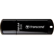 Флешка USB Transcend JetFlash 350 (TS8GJF350), 8Gb, USB 2.0, R/W 12/5, черный