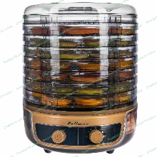 Сушилка для овощей Pullman PL-2280 черно-золот. 8 тонир. поддонов + 2 поддона для пастилы в подарок