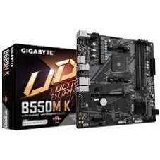 Материнская плата Gigabyte B550M K, AM4, AMD B550, 4xDDR4, 4xSATA, 2xM.2, 1xPCIe 4.0 x16, 1xPCIe x1, 1xHDMI, 1xDP, 1x 1Gb LAN, 4xUSB-A 3.2 Gen 1, 4xUSB-A 2.0, 3x3.5 мм, 7.1, mATX