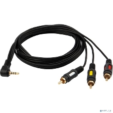 Шнур Rexant Стерео 3,5 мм 4C - 3 RCA 1,5 мeтра (GOLD)