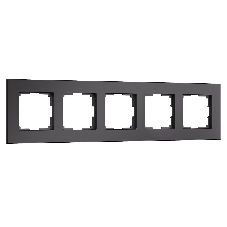 Рамка на 5 постов Senso (черный, стекло soft-touch) W0053108