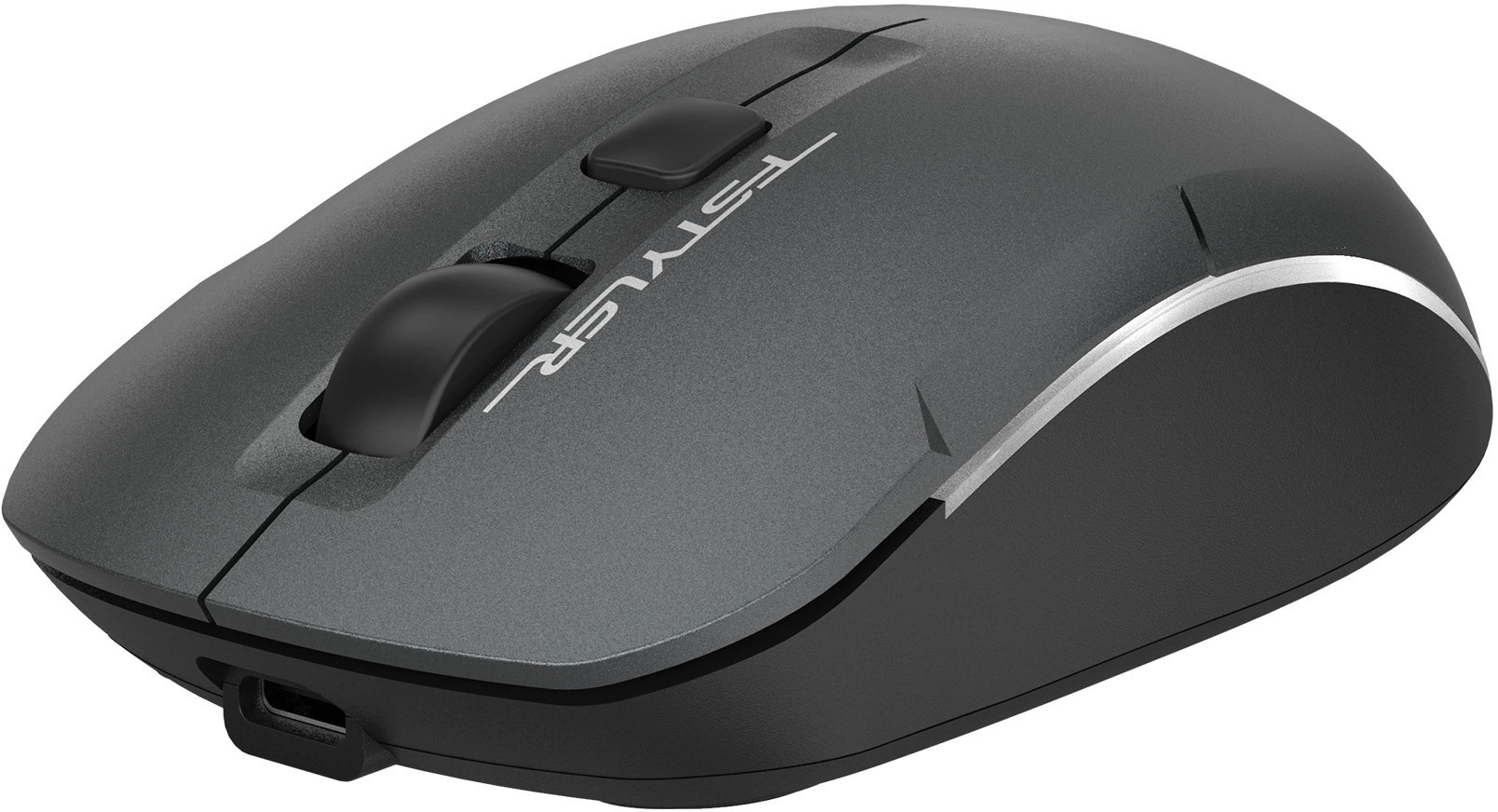 Мышь беспроводная A4Tech Fstyler FB26CS Air2 серый/черный, 2000 dpi, Bluetooth / USB, Bluetooth / радиоканал, кнопки - 4