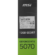 Видеокарта MSI GeForce RTX 5070 VENTUS 2X OC, 12 GB GDDR7, 192 bit, 3xDisplayPort, HDMI, GPU 2542 MHz
