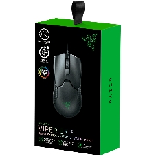 Мышь проводная Razer Viper 8KHz черный, 20000 dpi, USB, кнопки - 8