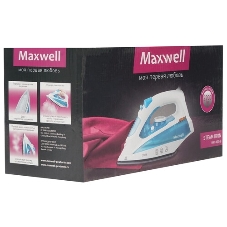 Утюг Maxwell MW-3055B белый/голубой, 2200 Вт, 30 г/мин, 100 г/мин, 280 мл