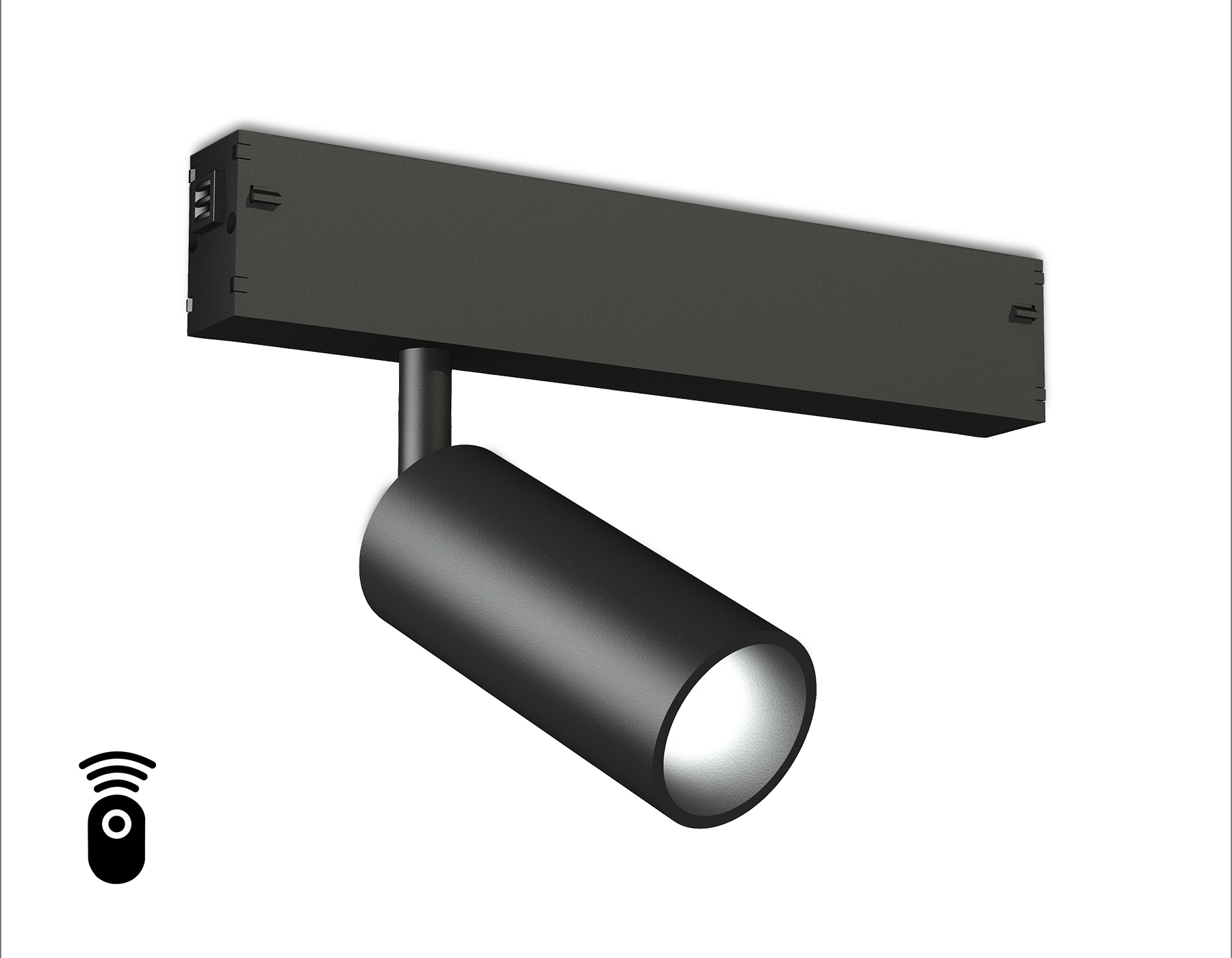 Управляемый светодиодный светильник для шинопровода Magnetic Ambrella light GL1202 BK черный IP20 7W 3000K-6400K 220V 36° D35*80 (Без ПДУ)