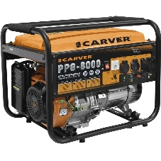 Электрогенератор бензиновый Carver PPG-8000, 6.5 кВт, 78 дБ, 81 кг