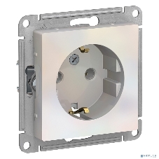 Механизм розетки 1-м СП AtlasDesign с заземл. 16А жемчуг SchE ATN000443