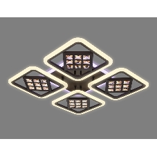 Светильник Ambrella light FA287/4 CF/TI кофе/янтарь 116W 750*750*80 (ПДУ РАДИО 2.4G)